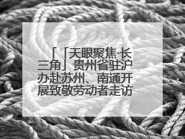 「天眼聚焦·长三角」贵州省驻沪办赴苏州、南通开展致敬劳动者走访慰问活动