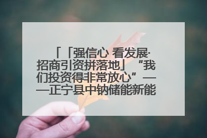 「强信心 看发展·招商引资拼落地」“我们投资得非常放心”——正宁县中钠储能新能源项目建设见闻