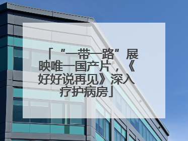 “一带一路”展映唯一国产片，《好好说再见》深入疗护病房