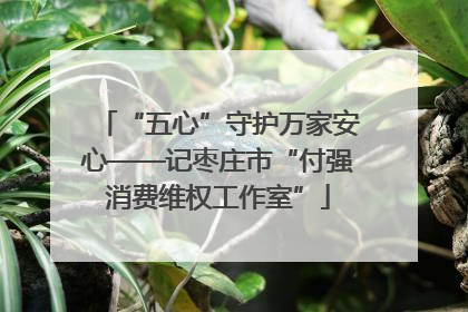“五心”守护万家安心——记枣庄市“付强消费维权工作室”