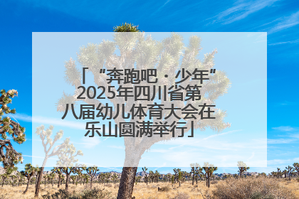 “奔跑吧・少年”2025年四川省第八届幼儿体育大会在乐山圆满举行