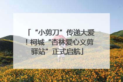 “小剪刀”传递大爱！柯城“杏林爱心义剪驿站”正式启航