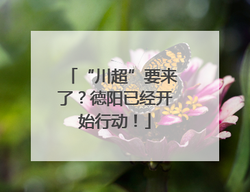 “川超”要来了？德阳已经开始行动！