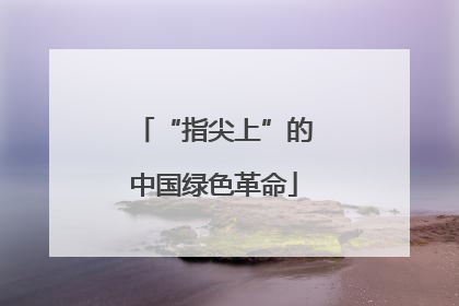 “指尖上”的中国绿色革命