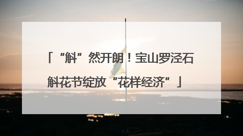 “斛”然开朗！宝山罗泾石斛花节绽放“花样经济”