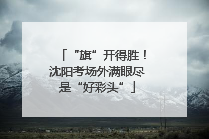 “旗”开得胜！沈阳考场外满眼尽是“好彩头”