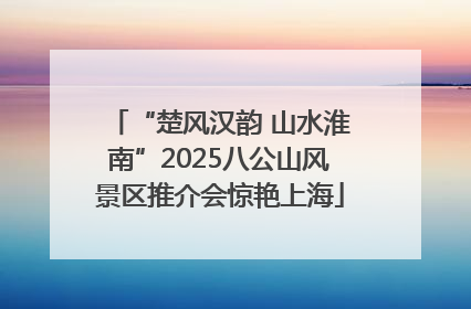 “楚风汉韵 山水淮南”2025八公山风景区推介会惊艳上海