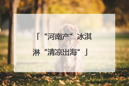 “河南产”冰淇淋“清凉出海”