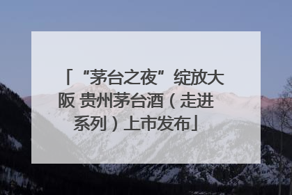 “茅台之夜”绽放大阪 贵州茅台酒（走进系列）上市发布