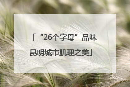 “26个字母”品味昆明城市肌理之美