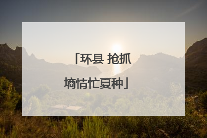 环县 抢抓墒情忙夏种