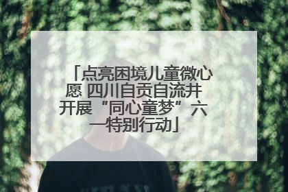 点亮困境儿童微心愿 四川自贡自流井开展“同心童梦”六一特别行动