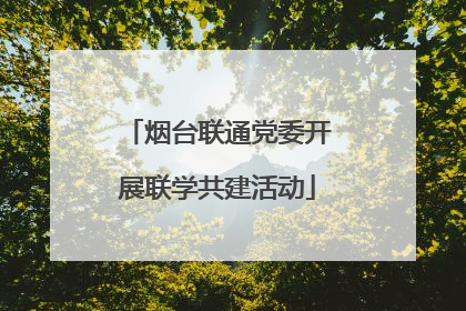 烟台联通党委开展联学共建活动