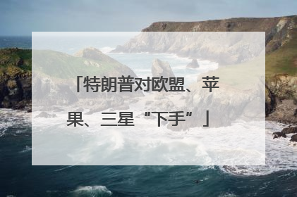 特朗普对欧盟、苹果、三星“下手”