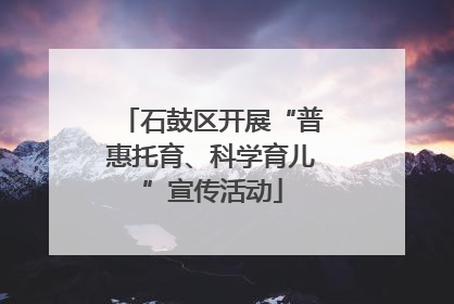 石鼓区开展“普惠托育、科学育儿”宣传活动