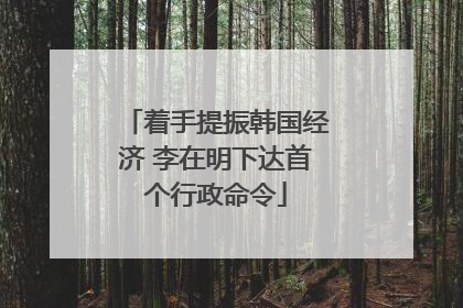 着手提振韩国经济 李在明下达首个行政命令