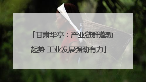 甘肃华亭：产业链群蓬勃起势 工业发展强劲有力