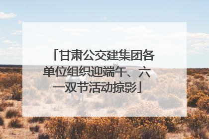 甘肃公交建集团各单位组织迎端午、六一双节活动掠影