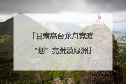 甘肃高台龙舟竞渡“划”亮荒漠绿洲