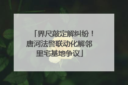 界尺敲定解纠纷！唐河法警联动化解邻里宅基地争议