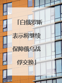 白俄罗斯表示将继续保障俄乌战俘交换