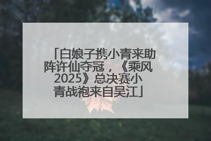 白娘子携小青来助阵许仙夺冠，《乘风2025》总决赛小青战袍来自吴江