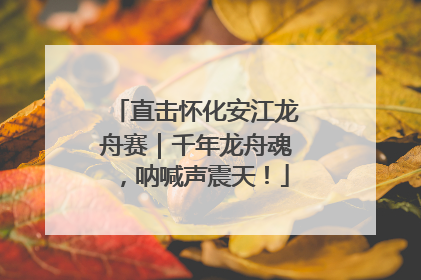 直击怀化安江龙舟赛｜千年龙舟魂，呐喊声震天！