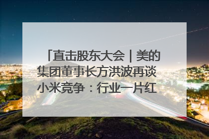 直击股东大会｜美的集团董事长方洪波再谈小米竞争：行业一片红海，打法已固定，无论谁胜都是消耗战