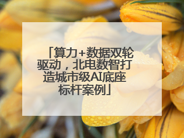 算力+数据双轮驱动，北电数智打造城市级AI底座标杆案例
