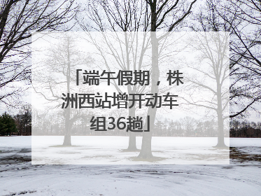 端午假期，株洲西站增开动车组36趟