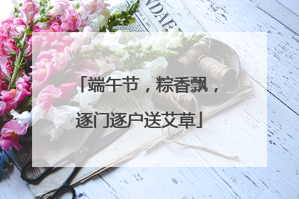 端午节，粽香飘，逐门逐户送艾草