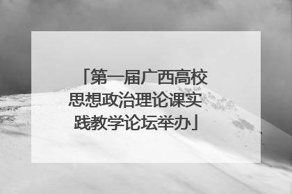 第一届广西高校思想政治理论课实践教学论坛举办