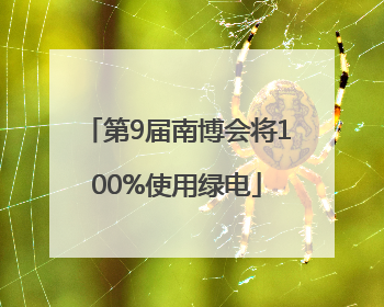第9届南博会将100%使用绿电