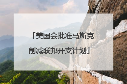 美国会批准马斯克削减联邦开支计划
