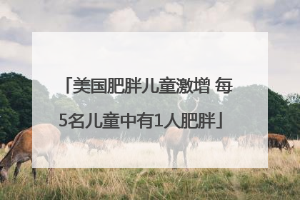 美国肥胖儿童激增 每5名儿童中有1人肥胖
