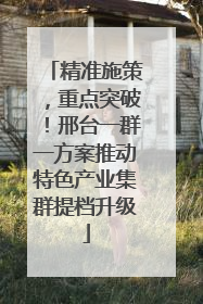 精准施策，重点突破！邢台一群一方案推动特色产业集群提档升级