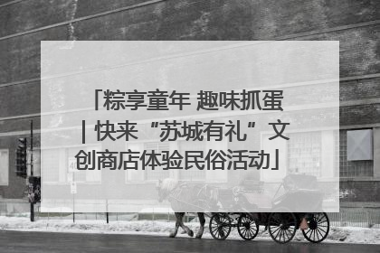 粽享童年 趣味抓蛋｜快来“苏城有礼”文创商店体验民俗活动