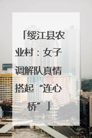 绥江县农业村：女子调解队真情搭起“连心桥”