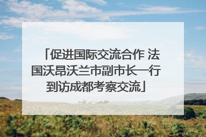 促进国际交流合作 法国沃昂沃兰市副市长一行到访成都考察交流