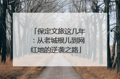 保定文旅这几年：从老城根儿到网红地的逆袭之路