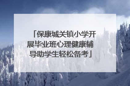 保康城关镇小学开展毕业班心理健康辅导助学生轻松备考