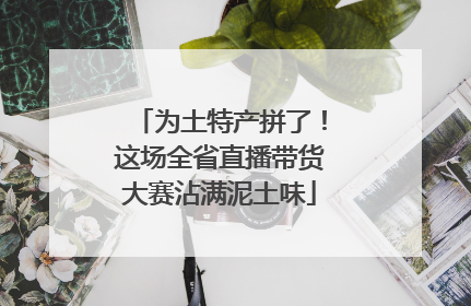 为土特产拼了！这场全省直播带货大赛沾满泥土味