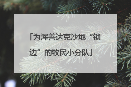为浑善达克沙地“锁边”的牧民小分队