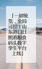 一屏统览，全局可控！山东港口日照港粮食码头数字孪生平台上线