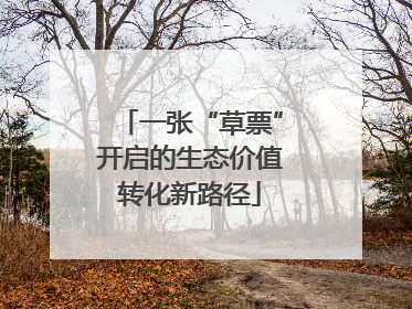 一张“草票”开启的生态价值转化新路径