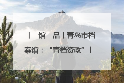 一馆一品丨青岛市档案馆：“青档资政”