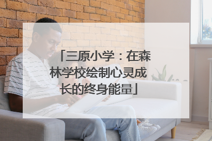 三原小学：在森林学校绘制心灵成长的终身能量
