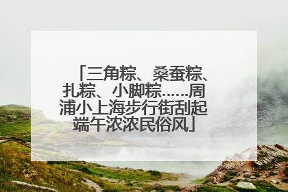 三角粽、桑蚕粽、扎粽、小脚粽……周浦小上海步行街刮起端午浓浓民俗风