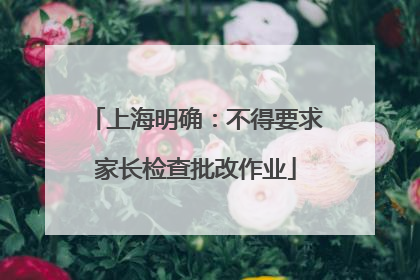 上海明确：不得要求家长检查批改作业