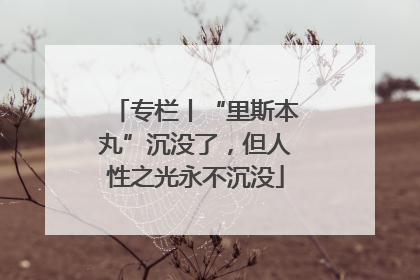 专栏丨“里斯本丸”沉没了，但人性之光永不沉没